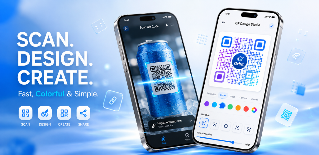 QrBit Android App — Scan. Design. Create.
